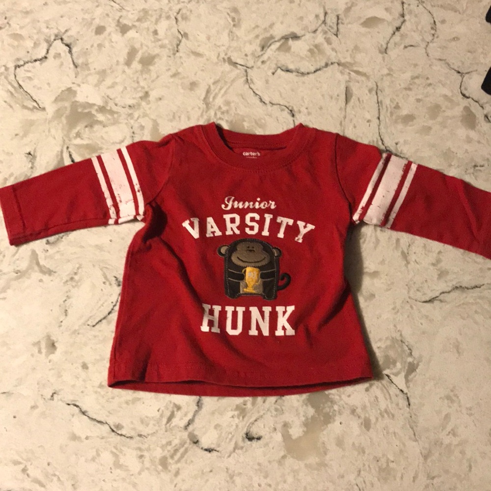 Longsleeve Carter’s shirt.